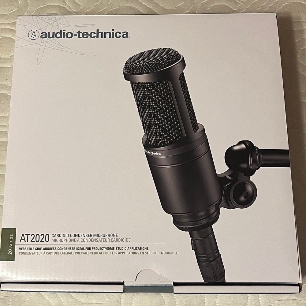 Brand new Audio-Technica AT2020 Cardioid Condenser Studio XLR Microphone - Black